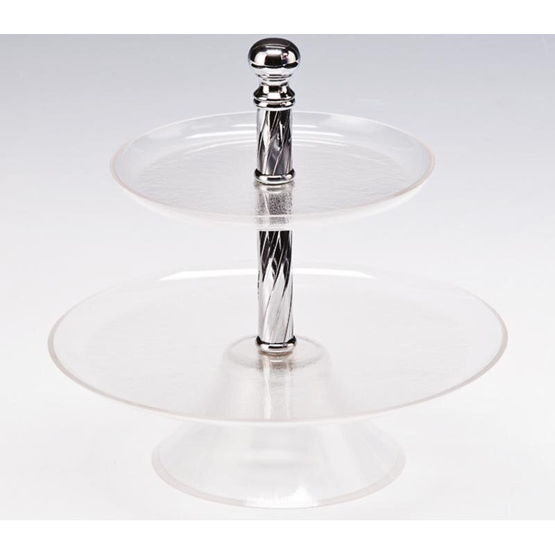 Zicco ZCP-453 Teşhir Standı, 2 Katlı, Akrilik, Şeffaf, 19 cm - Zicco