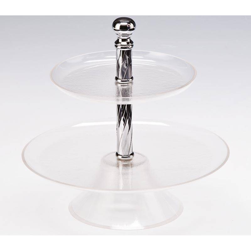 Zicco ZCP-453 Teşhir Standı, 2 Katlı, Akrilik, Şeffaf, 19 cm - 1