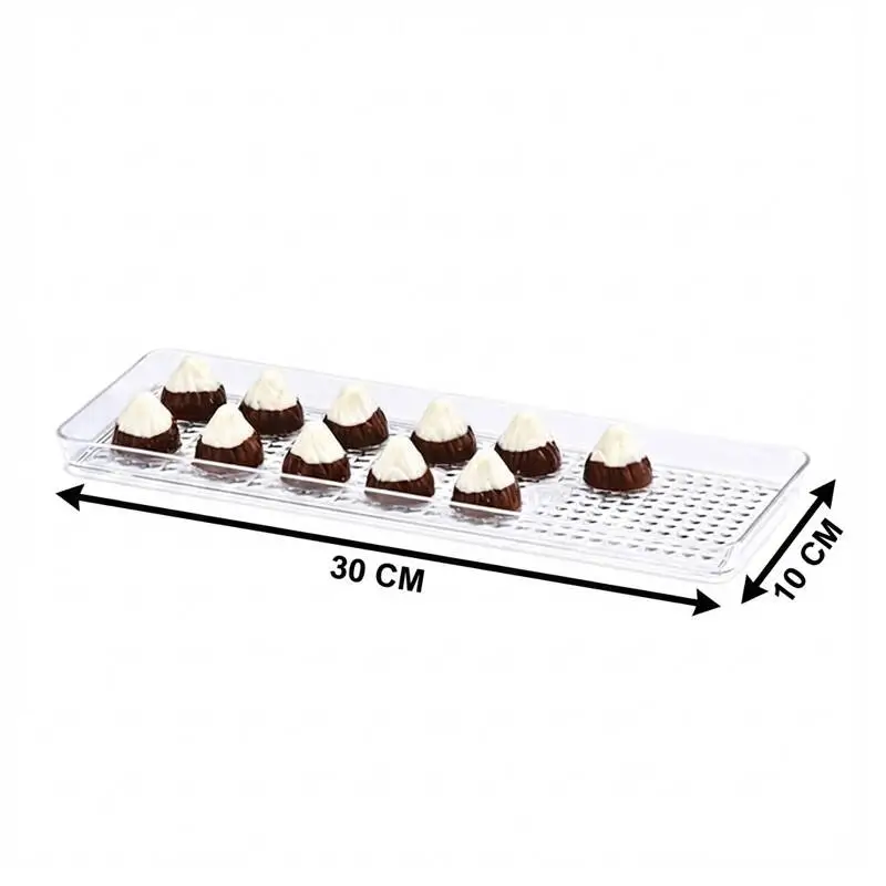 Zicco ZCP-460 Çikolata Teşhir Tepsisi, Polikarbon, Şeffaf, 10x30 cm - 2