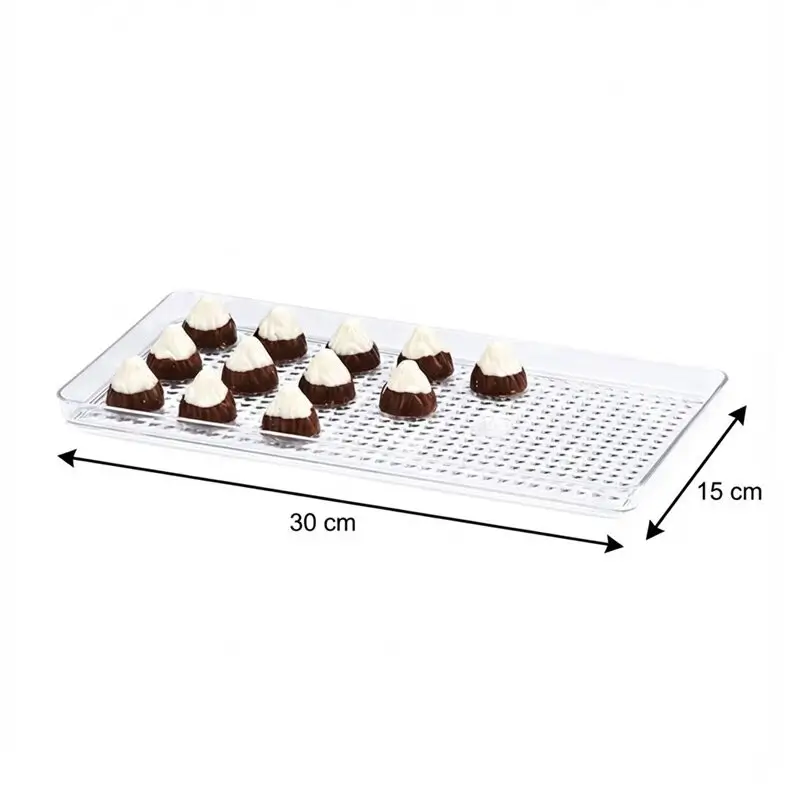 Zicco ZCP-461 Çikolata Teşhir Tepsisi, Derin Model, Polikarbon, Şeffaf, 15x30 cm - Zicco (1)