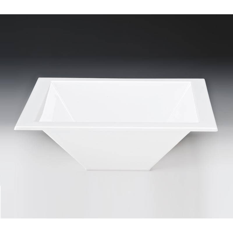 Zicco ZCP-471 Teşhir Kasesi, Polikarbon, Beyaz, 44.5x44.5x15.5 cm - 1