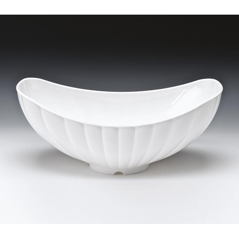 Zicco ZCP-472 Gondol Teşhir Kase, Polikarbon, Beyaz, 42.5x25.5 cm - Zicco