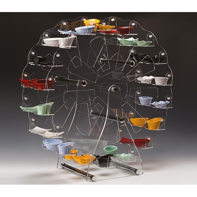 Zicco ZCP-481 Akrilik Teşhir Standı, Döner Yapı, 36 Bölmeli, 75 cm - Zicco