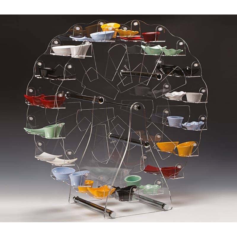 Zicco ZCP-481 Akrilik Teşhir Standı, Döner Yapı, 36 Bölmeli, 75 cm - 1