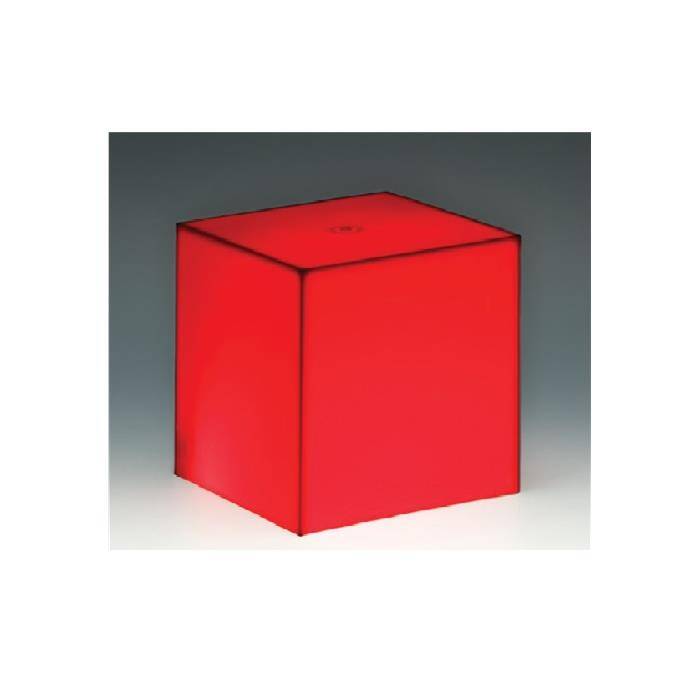 Zicco ZCP-491 Işıklı Teşhir Standı, Akrilik, Kırmızı, 15x15x15 cm - 1