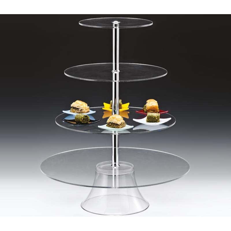 Zicco ZCP-493 Teşhir Standı, 4 Katlı, Akrilik, Şeffaf, 62 cm - Zicco