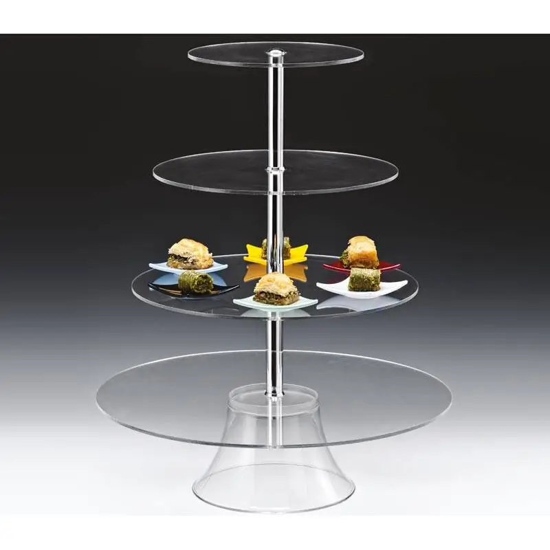 Zicco ZCP-493 Teşhir Standı, 4 Katlı, Akrilik, Şeffaf, 62 cm - 1
