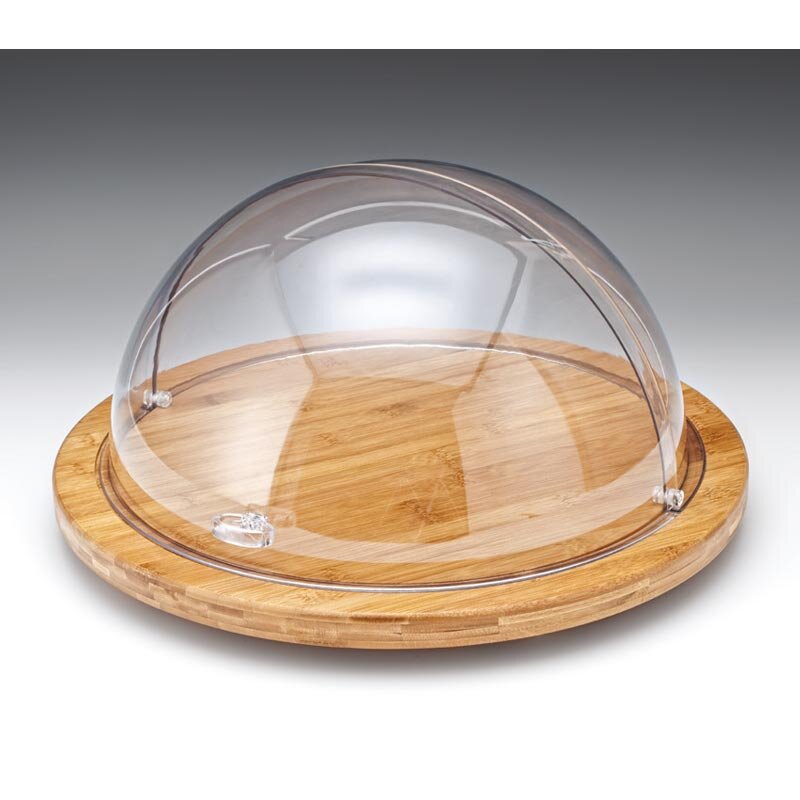 Zicco ZCP-518 Yuvarlak Fanus, Rolltop Kapaklı, Ahşap Altlı, Polikarbon, 46 cm - Zicco