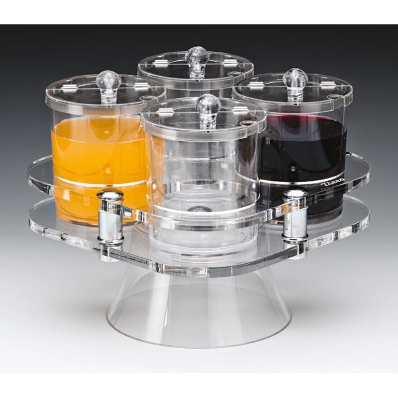 Zicco ZCP-525 Döner Sosluk Reçellik Baharatlık Standı, Polikarbon, Şeffaf, 27x27x23 cm - Zicco