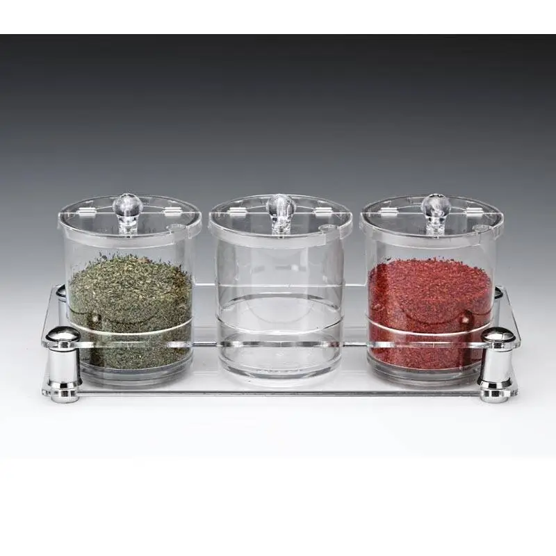 Zicco ZCP-528 Sosluk Reçellik Baharatlık Standı, Polikarbon, Şeffaf, 37x14x14 cm - 1