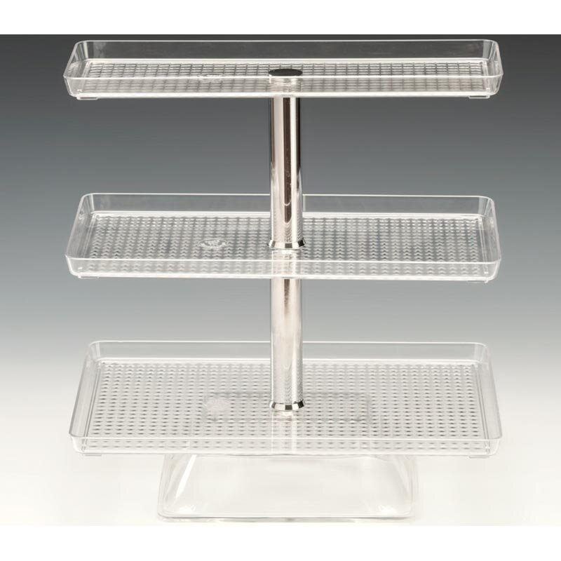 Zicco ZCP-548 Tepsili Teşhir Standı, 3 Katlı, Polikarbon, Şeffaf, 47,5 cm - Zicco