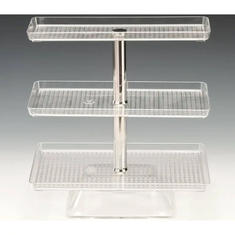 Zicco ZCP-548 Tepsili Teşhir Standı, 3 Katlı, Polikarbon, Şeffaf, 47,5 cm - 1