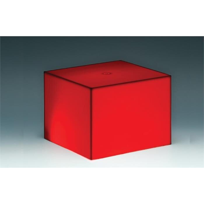 Zicco ZCP-567 Işıklı Teşhir Yükseltici, Polikarbon, Kırmızı, 20x20x15 cm - Zicco
