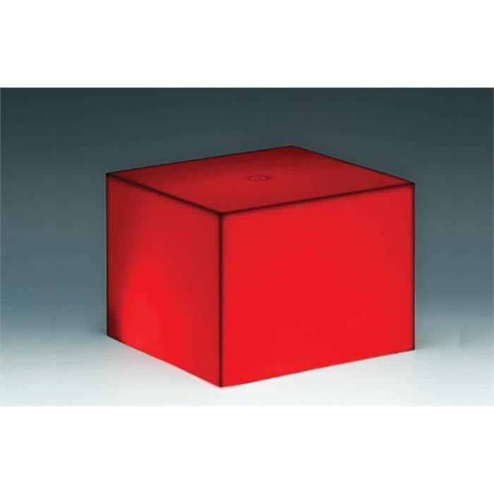 Zicco ZCP-567 Işıklı Teşhir Yükseltici, Polikarbon, Kırmızı, 20x20x15 cm - 1