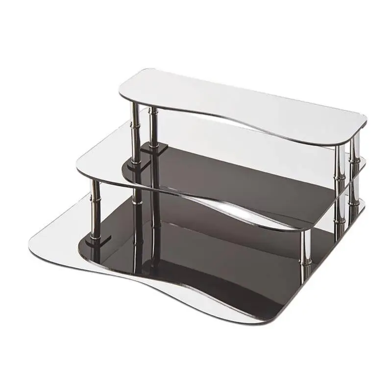 Zicco ZCP-571 Merdiven Stand, Aynalı, 3 Basamaklı, Akrilik, 58x60x22 cm - 1