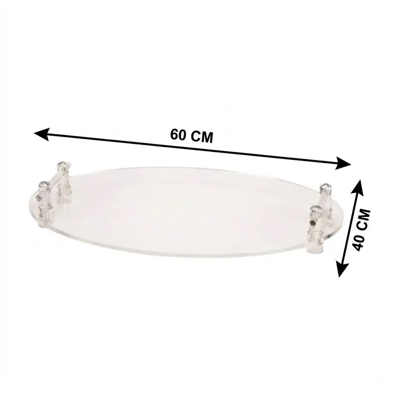 Zicco ZCP-583 Kulplu Teşhir Standı, Oval Form, Akrilik, 60x40 cm - Zicco (1)