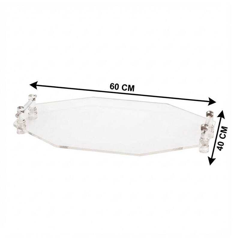 Zicco ZCP-587 Kulplu Teşhir Standı, Akrilik, Sekizgen, 60x40 - 2