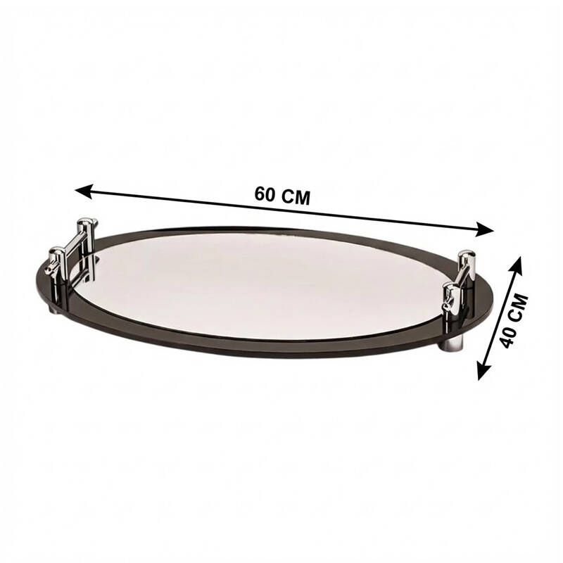 Zicco ZCP-588 Aynalı Teşhir Standı, Oval Model, 60x40 cm - 2