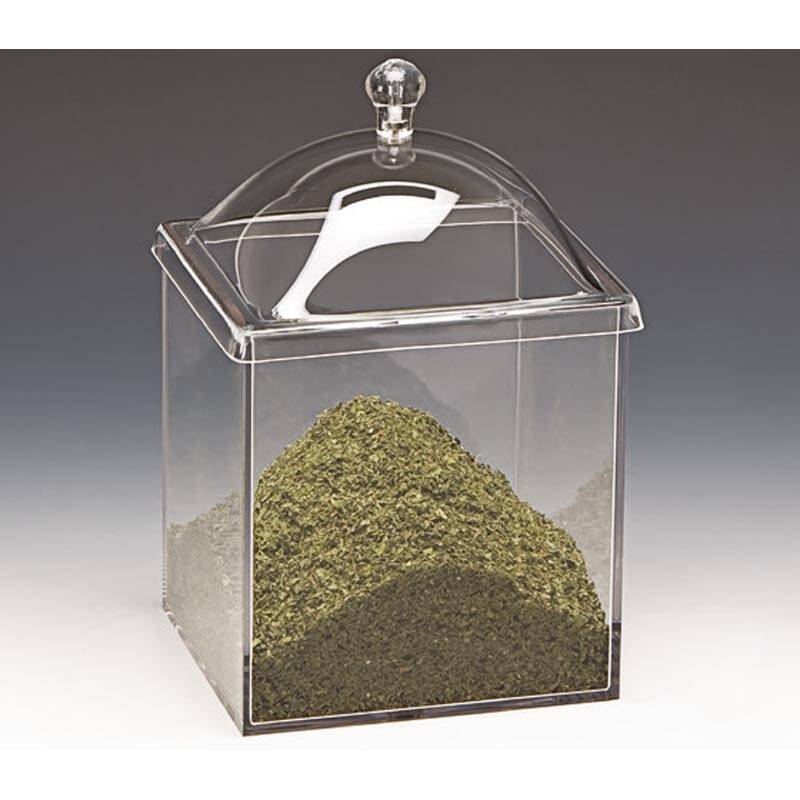 Zicco ZCP-598 Akrilik Kapaklı Polikarbon Kavanoz, Kare, Şeffaf, 15x15 cm - 1