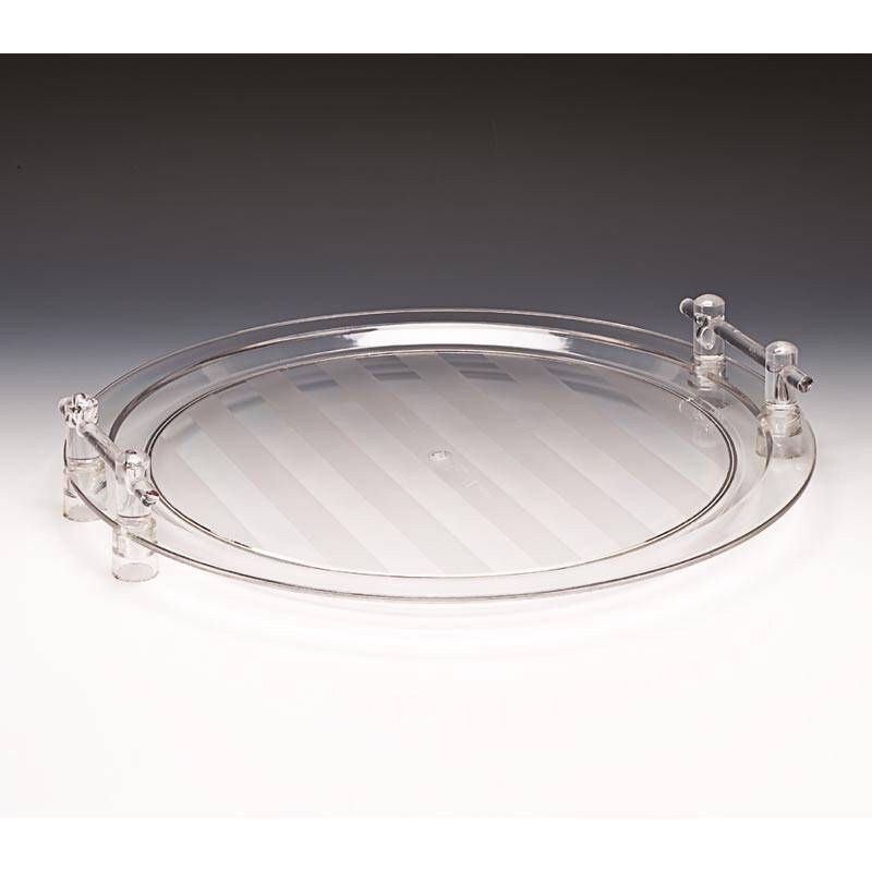 Zicco ZCP-605 Kulplu Teşhir Tepsisi, Polikarbon, Şeffaf, 50 cm - 1