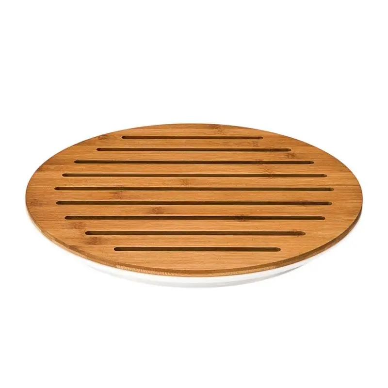 Zicco ZCP-610 Ahşap Ekmek Kesme Tahtası, Polikarbon Altlı, Beyaz, 42 cm - 1
