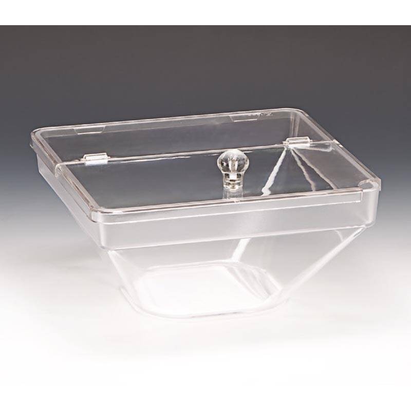 Zicco ZCP-611 Teşhir Kasesi, Kapaklı, Polikarbon, Şeffaf, 22x22x11 cm - 1