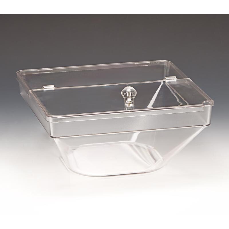 Zicco ZCP-612 Teşhir Kasesi, Polikarbon Kapaklı, Şeffaf, 26x26x12 cm - Zicco