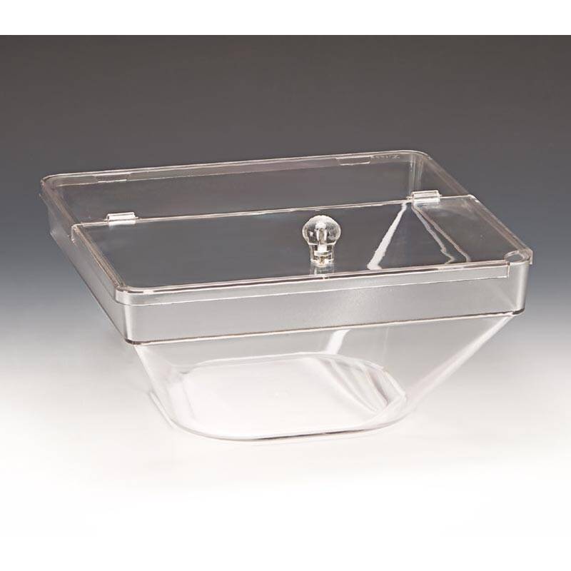 Zicco ZCP-612 Teşhir Kasesi, Polikarbon Kapaklı, Şeffaf, 26x26x12 cm - 1