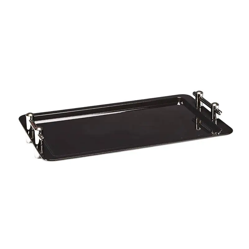Zicco ZCP-615 Kulplu Teşhir Tepsisi, Polikarbon, Siyah, 32.5x53 cm - 1