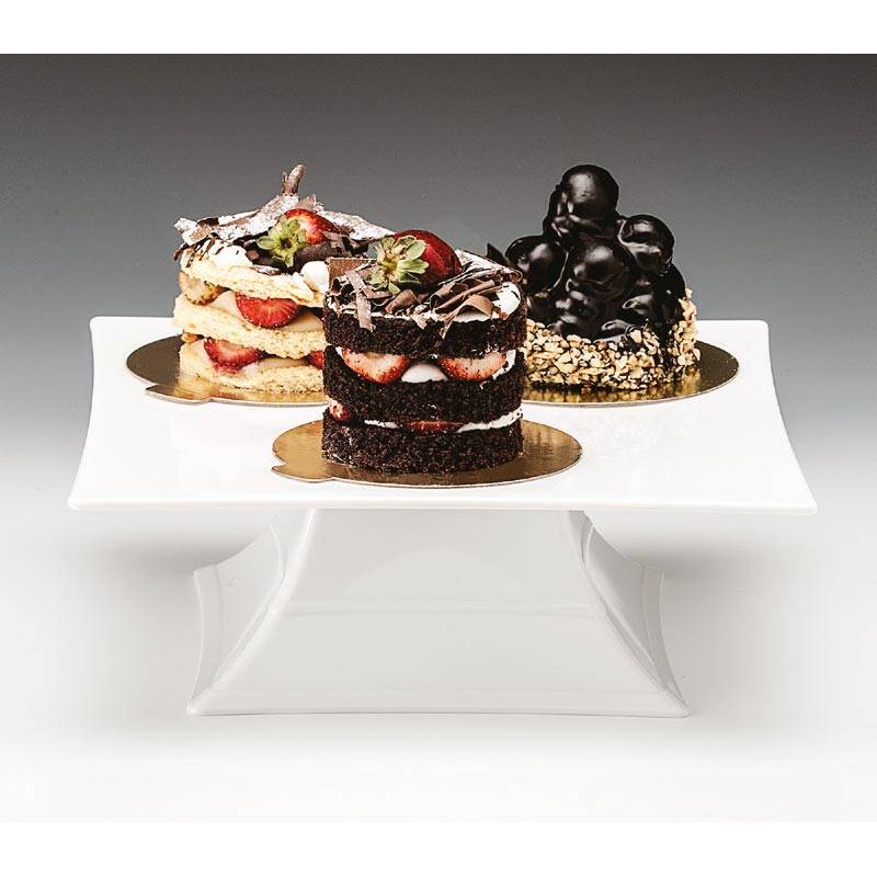 Zicco ZCP-628 Ayaklı Teşhir Standı, Polikarbon, Beyaz, 30x30x10.5 cm - 1