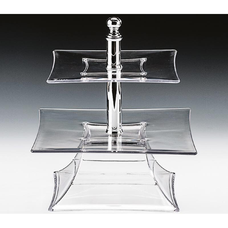 Zicco ZCP-630 Teşhir Sunum Standı, 2 Katlı, Polikarbon, Şeffaf, 24 cm - Zicco