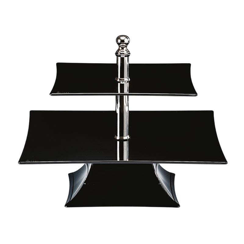 Zicco ZCP-631 Teşhir Standı, 2 Katlı, Polikarbon, Siyah, 25x35x29 cm - 1