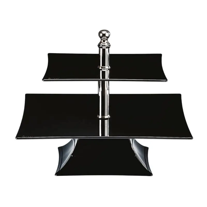 Zicco ZCP-631 Teşhir Standı, 2 Katlı, Polikarbon, Siyah, 25x35x29 cm - 1