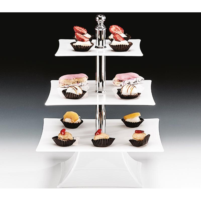 Zicco ZCP-632 Teşhir Standı, 3 Katlı, Polikarbon, Beyaz, 39 cm - Zicco