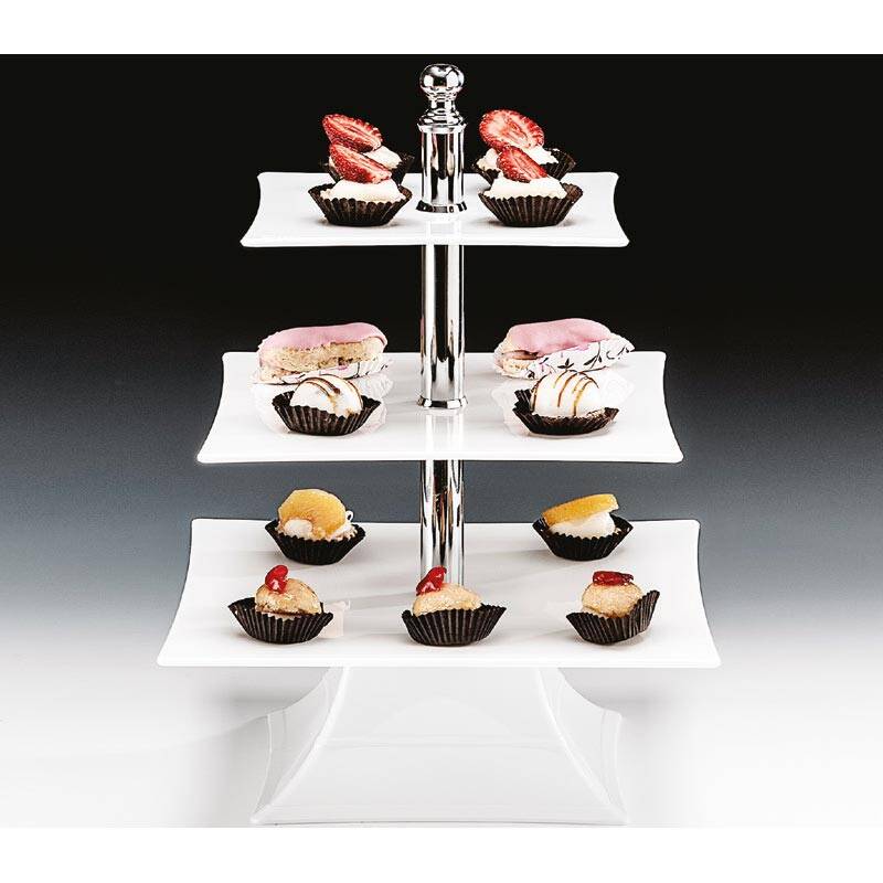 Zicco ZCP-632 Teşhir Standı, 3 Katlı, Polikarbon, Beyaz, 39 cm - 1