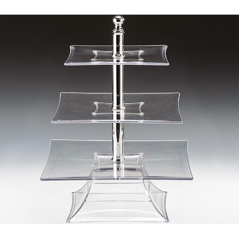 Zicco ZCP-632 Teşhir Standı, 3 Katlı, Polikarbon, Şeffaf, 39 cm - Zicco