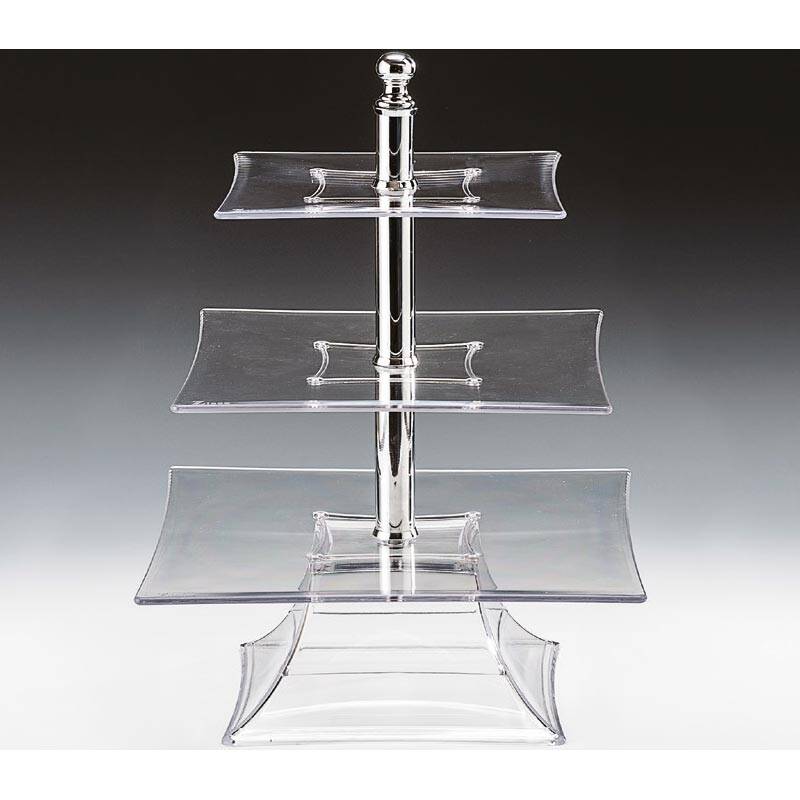 Zicco ZCP-632 Teşhir Standı, 3 Katlı, Polikarbon, Şeffaf, 39 cm - 1