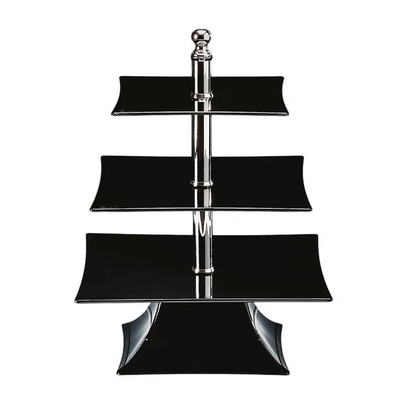 Zicco ZCP-632 Teşhir Standı, 3 Katlı, Polikarbon, Siyah, 39 cm - 1