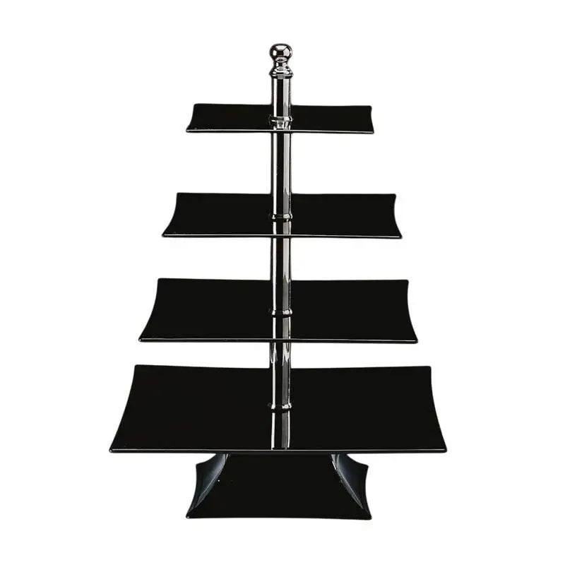 Zicco ZCP-633 Teşhir Standı, 4 Katlı, Polikarbon, Siyah, 50 cm - 1