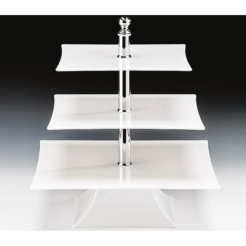 Zicco ZCP-638 3 Katlı Teşhir Standı, Polikarbon, Beyaz, 44 cm - Zicco