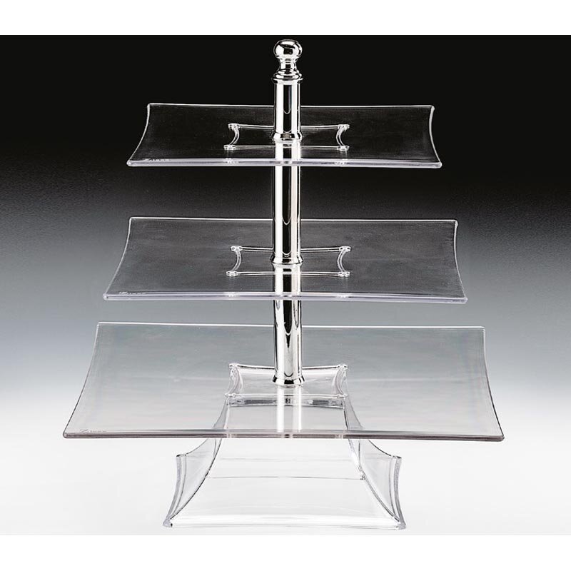 Zicco ZCP-638 3 Katlı Teşhir Standı, Polikarbon, Şeffaf, 44 cm - Zicco