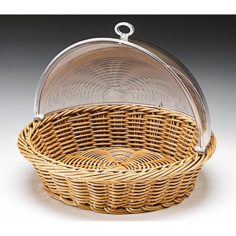 Zicco ZCP-661 Hasır Ekmek Sepeti, Polikarbon Rolltop Kapaklı, Yuvarlak, 41x11 cm - Zicco