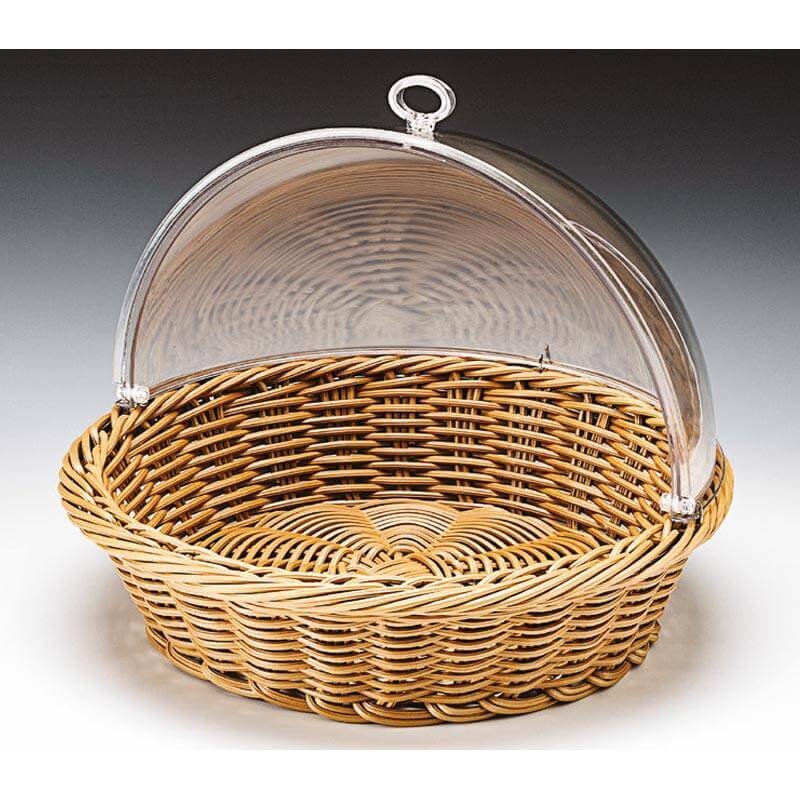 Zicco ZCP-661 Hasır Ekmek Sepeti, Polikarbon Rolltop Kapaklı, Yuvarlak, 41x11 cm - 1