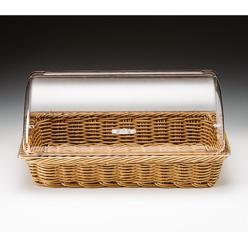 Zicco ZCP-663 Hasır Ekmek Sepeti, Polikarbon Rolltop Kapaklı, Açık Kahverengi, 55x35x10 cm - Zicco