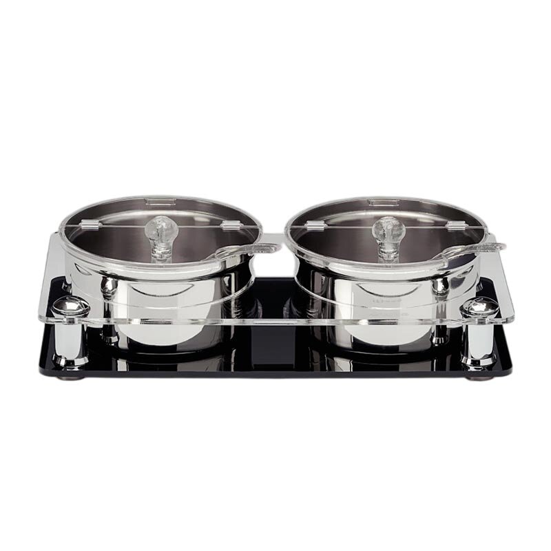 Zicco ZCP-666 Sosluk Reçellik Standı, Polikarbon Kapaklı, Çelik Altlı, 2'li, 17.5x33.5 cm - Zicco