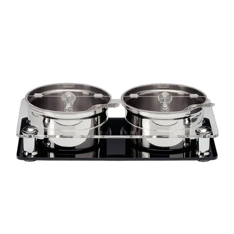 Zicco ZCP-666 Sosluk Reçellik Standı, Polikarbon Kapaklı, Çelik Altlı, 2'li, 17.5x33.5 cm - 1