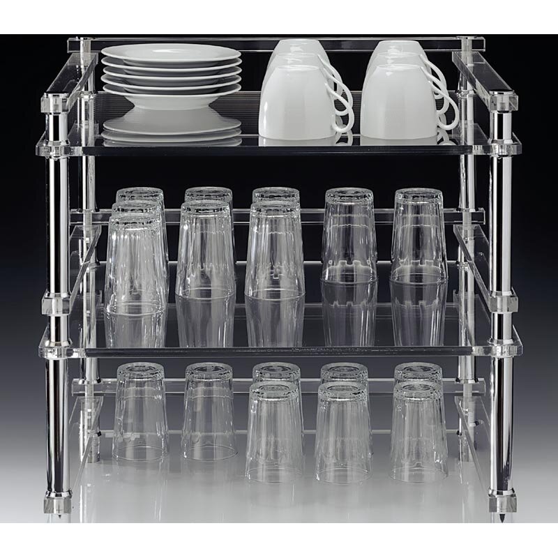 Zicco ZCP-673 Akrilik Bardak Standı, 3 Katlı, 44x49x51 cm - Zicco