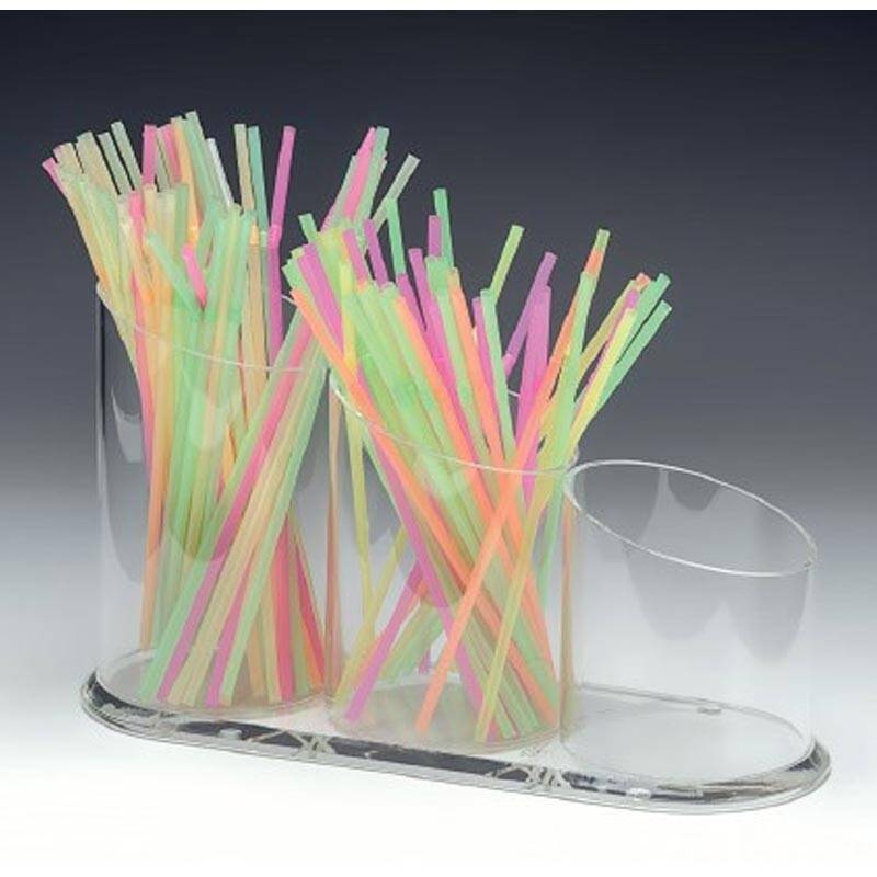 Zicco ZCP-676 Akrilik Pipetlik, 3 Gözlü, Şeffaf, 10x12x32 cm - 1