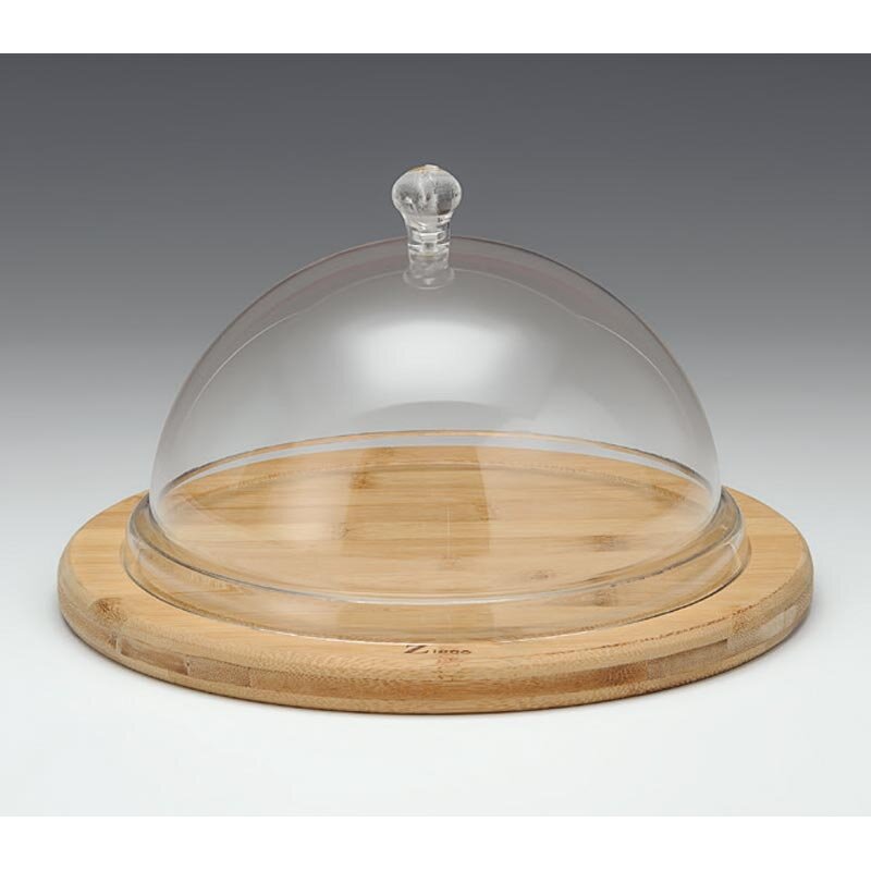 Zicco ZCP-687 Yuvarlak Fanus, Ahşap Altlı, Şeffaf Akrilik Kapaklı, 26 cm - Zicco