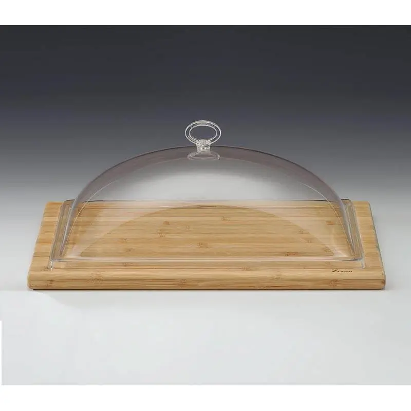 Zicco ZCP-689 Ahşap Altlı Fanus, Şeffaf Akrilik Kapaklı, 30x40x12 cm - 1